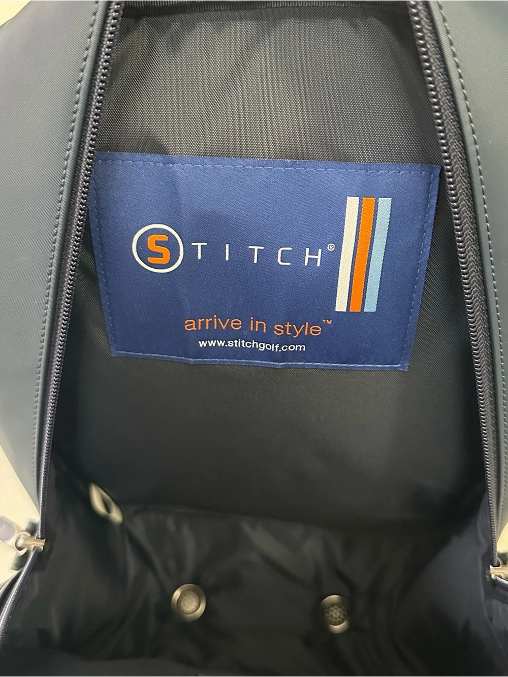 NWT Stitch Golf Shoe Bag Navy Water/Stain Resistant